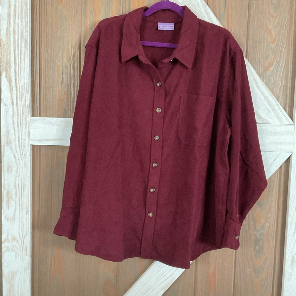 Real Size Corduroy button down Shacket Size 3X. P2P 261/2”, length 30” NWOT